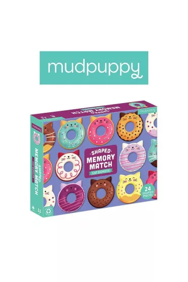 Gra Memory Koty-donuty z elementami w kszta�cie p�czk�w z dziurk� 3-8 lat Mudpuppy