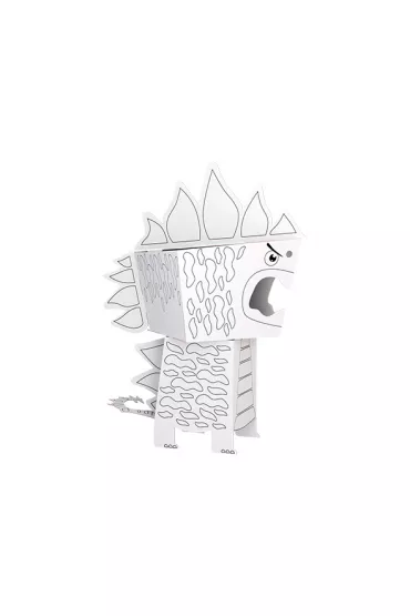 Monumi Cube head. Dino. Stegozaur. Z�� i pokoloruj