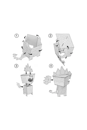 Monumi Cube head. Dino. Stegozaur. Z�� i pokoloruj