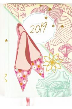 Pastel Kalendarz B6 tygodniowy DI3 2019 Rowe pantofelki