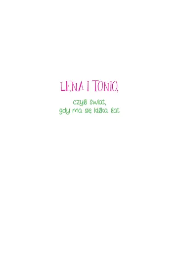 Lena i Tonio, czyli �wiat, gdy ma si� kilka lat - Barbara Wicher