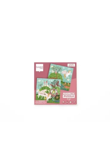 Puzzle magnetyczne 20x2 + ksi��ka Ksi�niczki Scratch