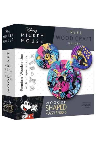 Puzzle drewniane 500 + 5 el. Myszka Mickey Trefl