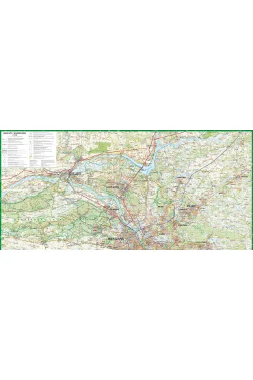Okolice Warszawy. Laminowana mapa turystyczna w skali 1:75 000 - Larysa Rogala
