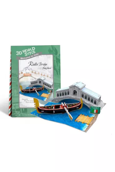 Puzzle 3D Domki �wiata - W�ochy Rialto Bridge Cubic Fun