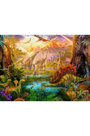 Puzzle 500 el. 2D �wiat dinozaur�w Ravensburger