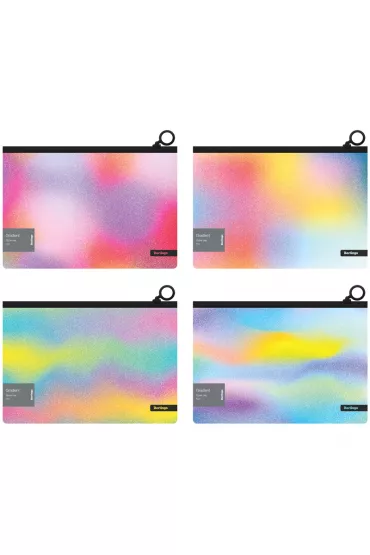 Berlingo Teczka A4 na suwak gradient brokatowa