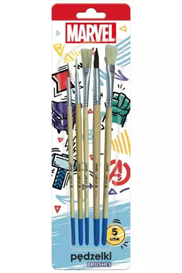 Beniamin P�dzelki z naturalnego w�osia Avengers 5 szt.