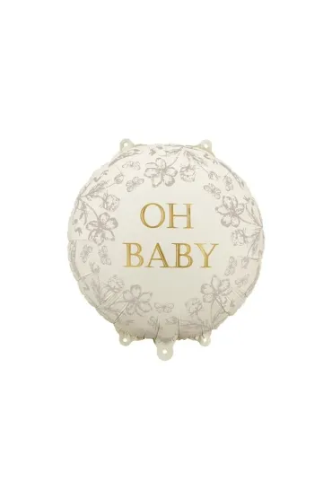 PartyDeco Balon foliowy pastylka Oh Baby mix 35x35cm