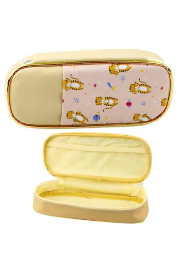 LeanToys Pi�rnik szkolny kosmiczne Tygryski be�owy 24cm