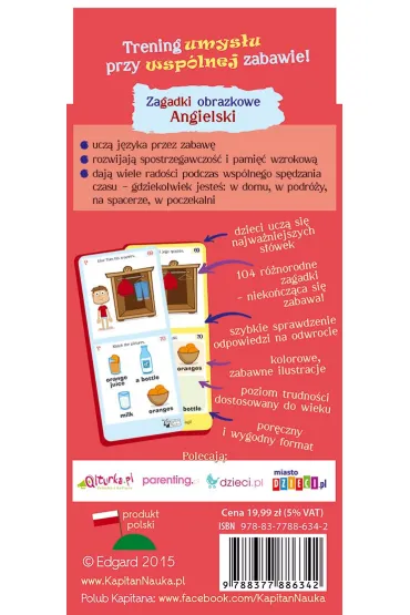 Zagadki obrazkowe Angielski 3-5 lat