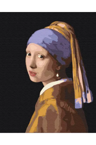 Brushme Malowanie po numerach - Dziewczyna z per�� w kolczyku 40x50cm