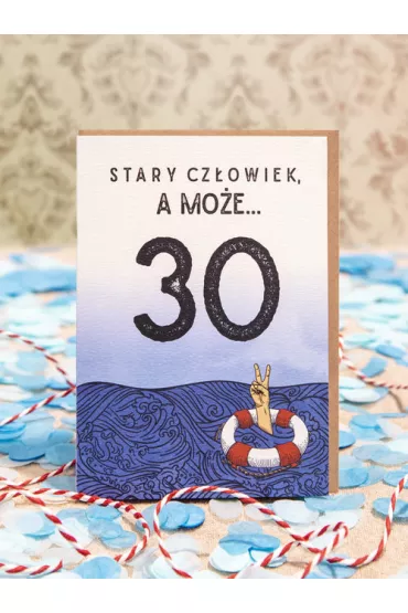 Absztyfikant Kartka Stary cz�owiek a mo�e 30