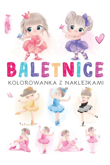 Baletnice. Kolorowanka z naklejkami