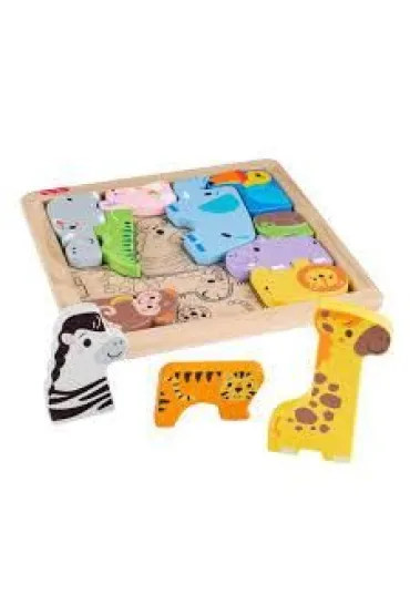 Fisher-Price Zwierz�tka Drewniane puzzle Uk�adanka Mattel