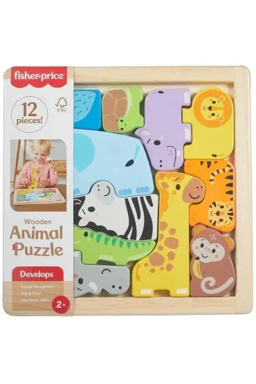 Fisher-Price Zwierz�tka Drewniane puzzle Uk�adanka Mattel