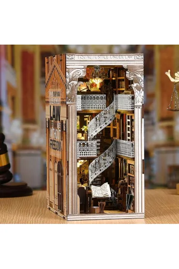 Puzzle Miniaturowy domek Book Nook Biblioteka Prawa Habarri