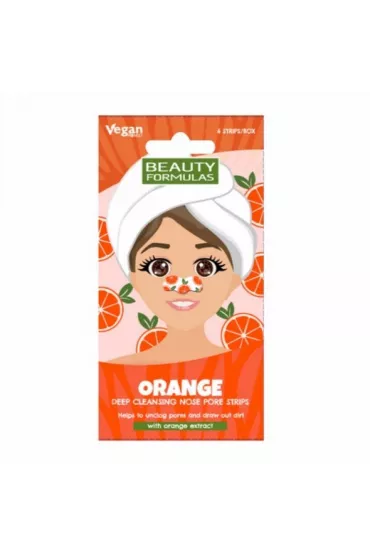 Beauty Formulas Paski na nos g��boko oczyszczaj�ce Pomara�cza 6 szt.