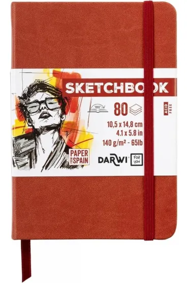 Szkicownik A6 140g terakotowy