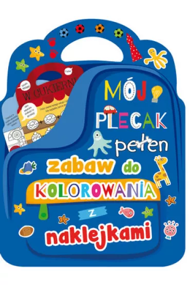M�j plecak pe�en zabaw do kolorowania z naklejkami