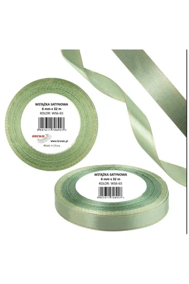 Brewis Wst��ka satynowa 6mm/32m szarozielony