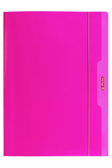 Herlitz Teczka A4 z gumk� Color Blocking r�owa