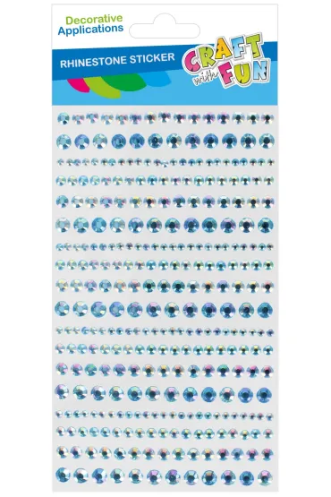 Ozdoby dekoracyjne samoprzylepne Kryszta�ki Niebieskie op.18szt. CRAFT WITH FUN 545766