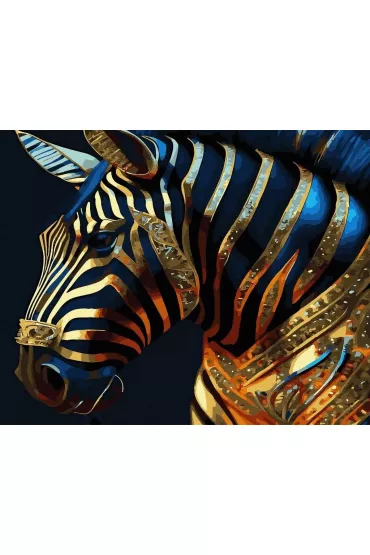 Twoje Hobby Malowanie po numerach + z�ota farba - Z�ota zebra 40x50cm