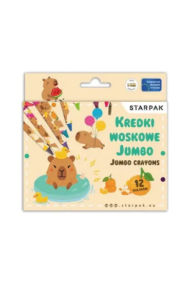 Kredki woskowe Jumbo 12 kolor�w Kapibara STARPAK 582125