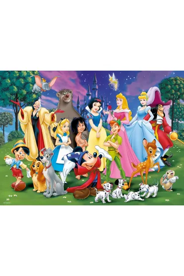 Puzzle 200 el. XXL Disney. Ulubione postacie z bajek Ravensburger