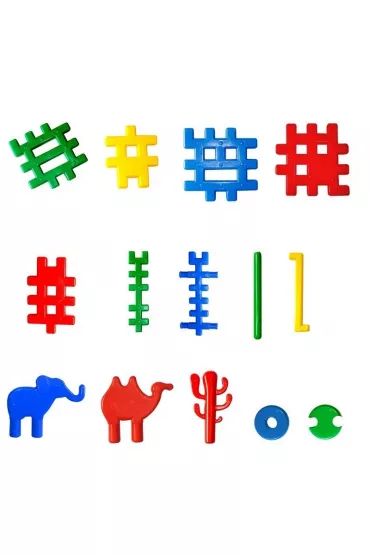 Klocki konstrukcyjne 110 el. mix w worku