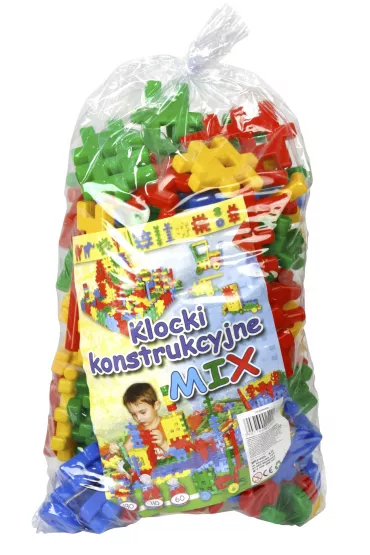 Klocki konstrukcyjne 110 el. mix w worku