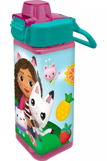 Bidon PP kwadratowy Koci Domek Gabi 500 ml