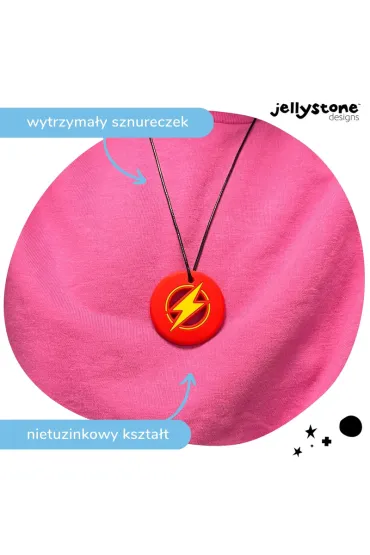 Jellystone Designs Gryzak terapeutyczny, b�yskawica, czerwony
