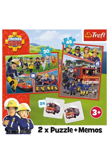 Puzzle + Memos 2w1 (24+30+48 el.) Dru�yna Stra�aka Sama Trefl