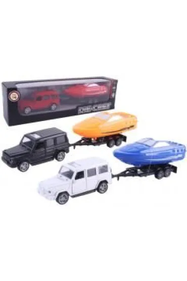 Samoch�d z �odzi� na przyczepie metal mix Pro Kids