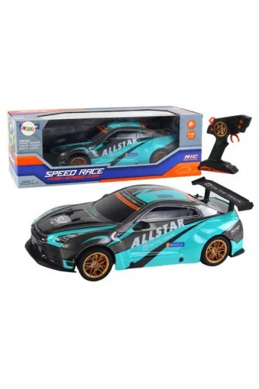 Auto sportowe R/C 1:10 turkusowo- czarne LeanToys