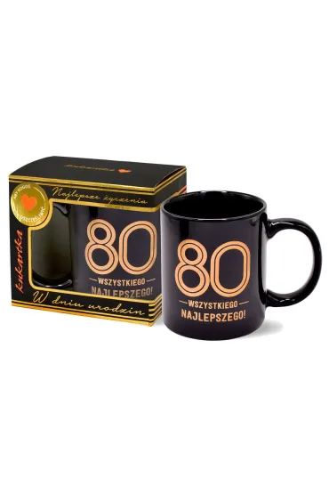 Kukartka Kubek Premium Urodziny 80