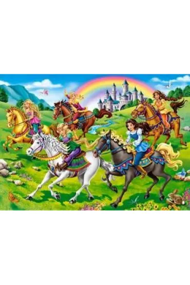 Puzzle 260 el. Przeja�d�ka konna ksi�niczek Castorland
