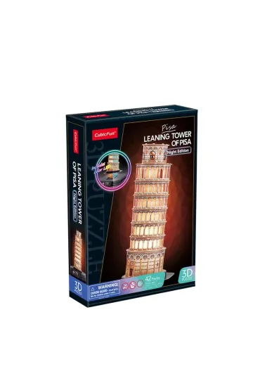 Puzzle 42 3D Krzywa wie�a w Pizie Led Cubic Fun