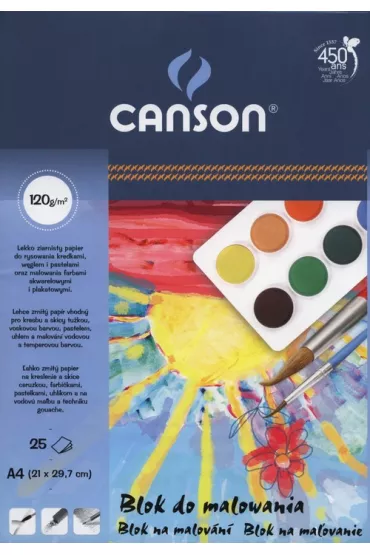 Canson Blok do malowania A4 25 k. 120g
