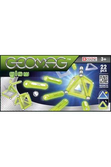 Geomag Glow. Klocki magnetyczne. 22 elementy