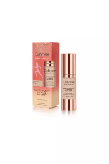 Cashmere Multifunkcyjny podk�ad matuj�cy Medium Beige Active Make up Foundation 30 ml