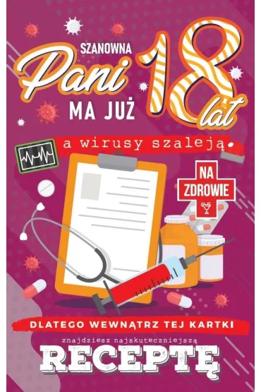 Yeku Karnet Urodzinowy z recept� 18 JCX-043