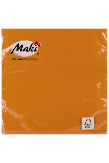 Pol-Mak Serwetka papierowa 3warstowa 33x33 pomara�czowa 20 szt.