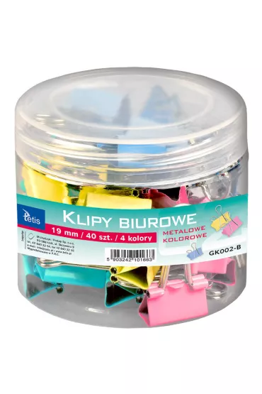 Tetis Klipy kolorowe 19 mm