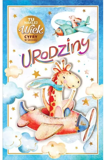AbCard Kartka okoliczno�ciowa Urodziny (wymienne cyfry)
