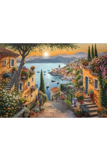 Puzzle 1500 el. Steps To The Harbor Clementoni