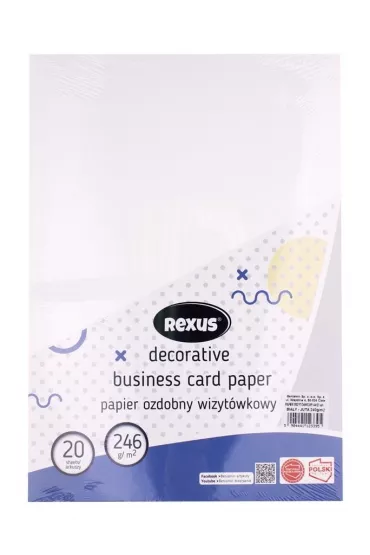 Beniamin Papier wizyt�wkowy A4 Juta bia�y 20 kartek