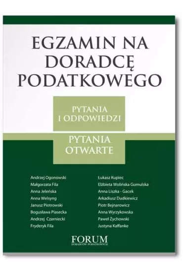 Egzamin na doradc� podatkowego. Pytania otwarte. Tom  I i II
